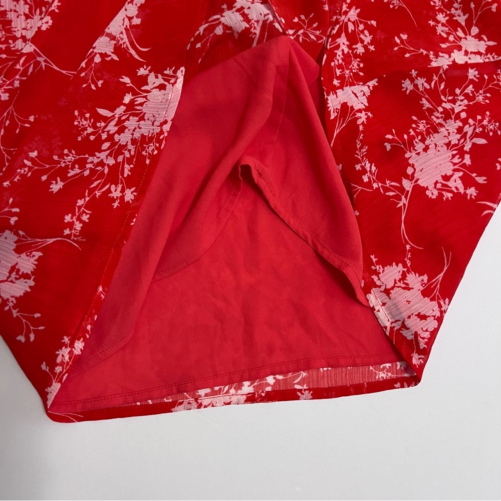 All In Favor Red Floral Ruffle Mini dress - Picture 5 of 9
